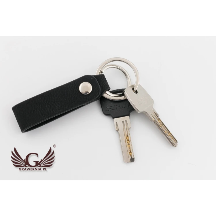 SNAP KEYCHAIN - black - with your engraving - BP78