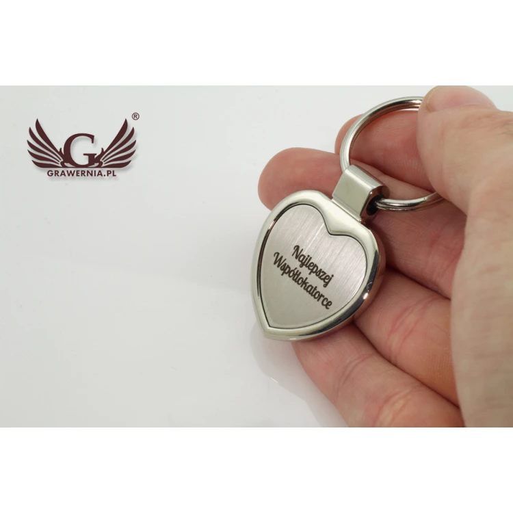 SILVER HEART KEYCHAIN - with your engraving - BP21
