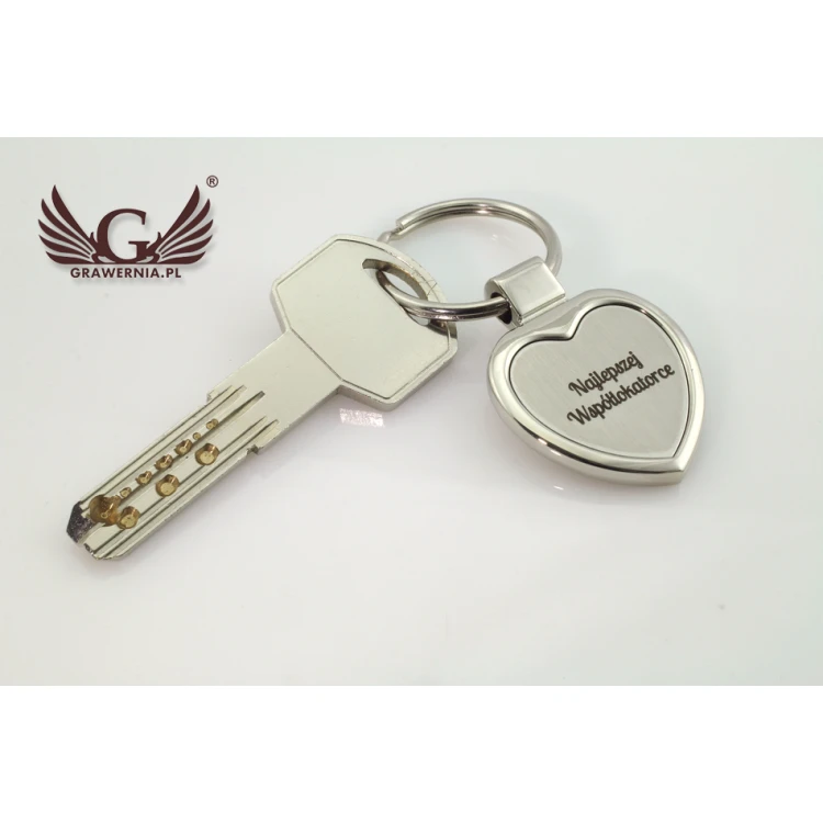 SILVER HEART KEYCHAIN - with your engraving - BP21