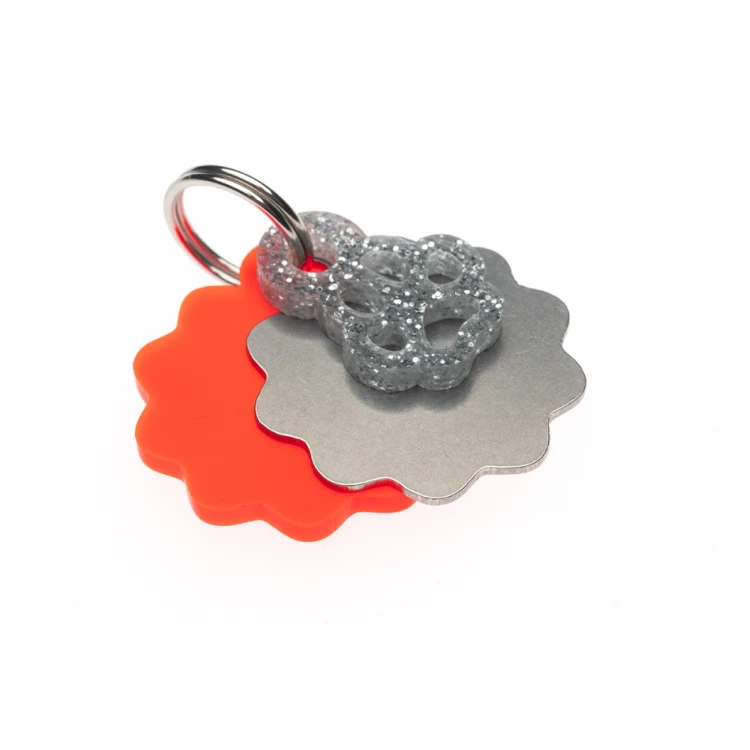 ID Tag - Premium Keyring for Dog and Cat with Your Engraving - BDZ023