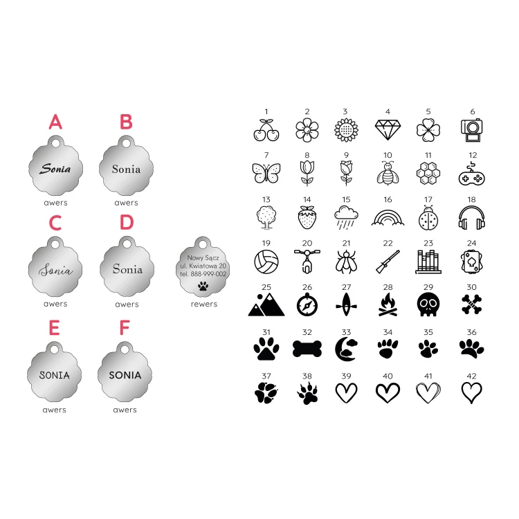ID Tag - Premium Keychain for Dog and Cat with Your Engraving - BDZ025