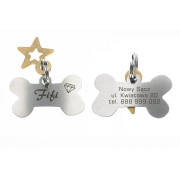 ID Tag - Premium Keychain for Dog and Cat with Your Engraving - BDZ037