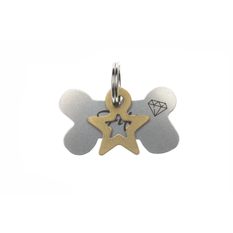 ID Tag - Premium Keychain for Dog and Cat with Your Engraving - BDZ037