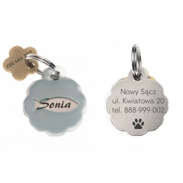 ID Tag - Premium Keyring for Dog and Cat with Your Engraving - BDZ040