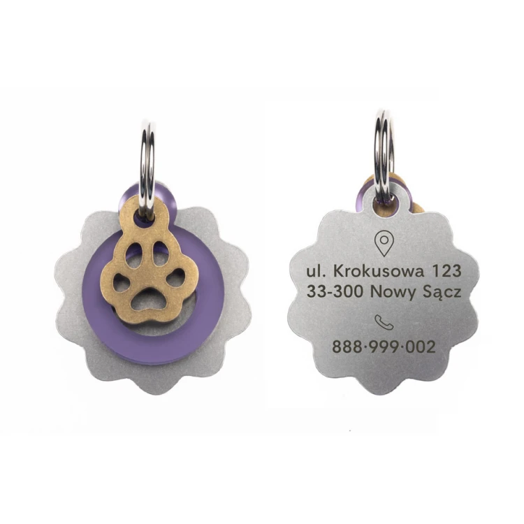 ID Tag - Premium Keyring for Dog and Cat with Your Engraving - BDZ045