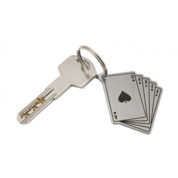 Steel Keychain Deck of Cards - Laser Engraved - 3mm Steel - BM025