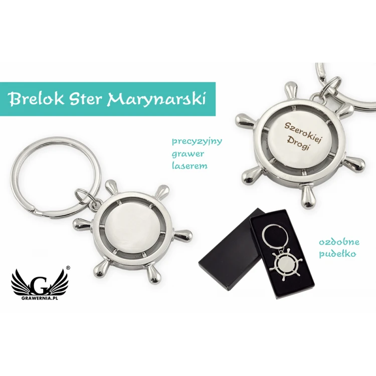 NAUTICAL STAR KEYCHAIN - with your engraving - BP51
