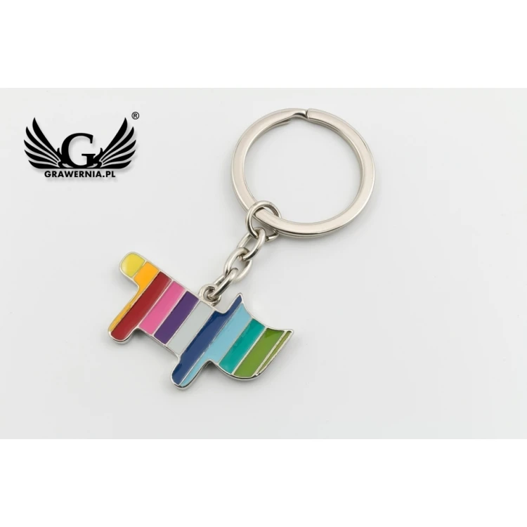 RAINBOW CAT KEYCHAIN with your engraving - BP64