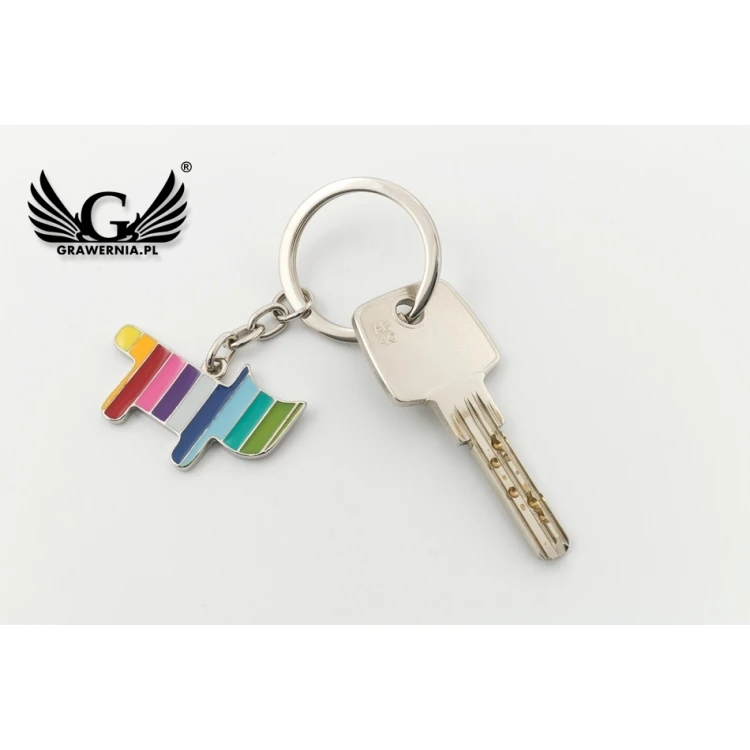 RAINBOW CAT KEYCHAIN with your engraving - BP64