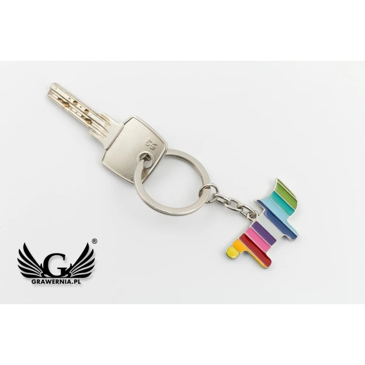 RAINBOW CAT KEYCHAIN with your engraving - BP64