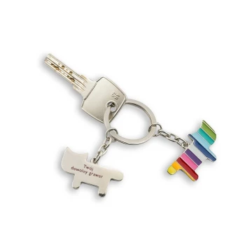RAINBOW CAT KEYCHAIN with your engraving - BP64