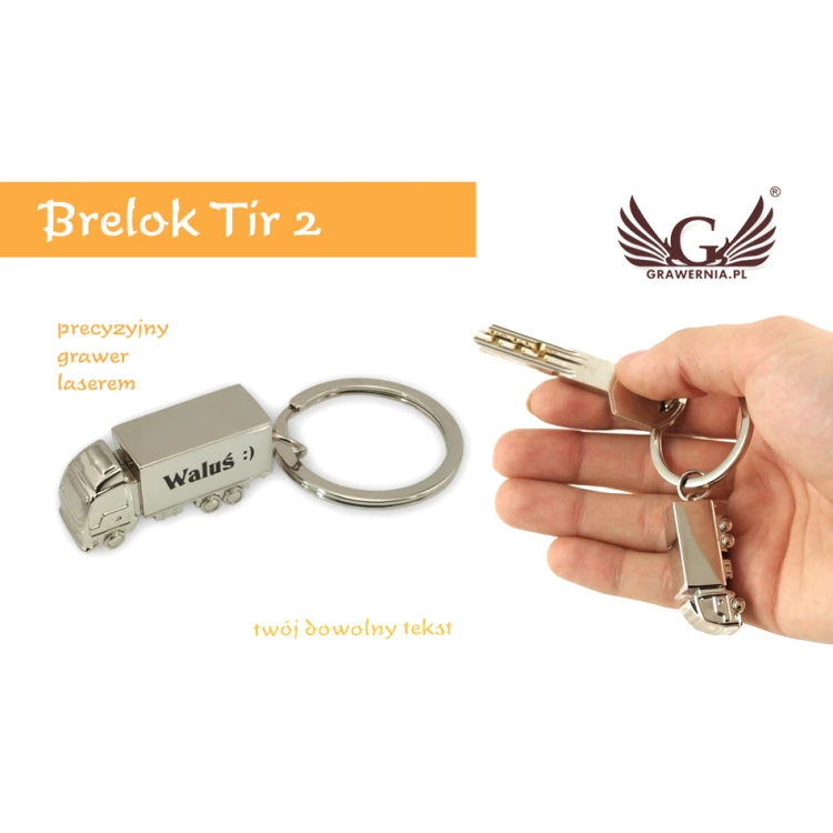 TIR 2 KEYCHAIN - metal with any engraving