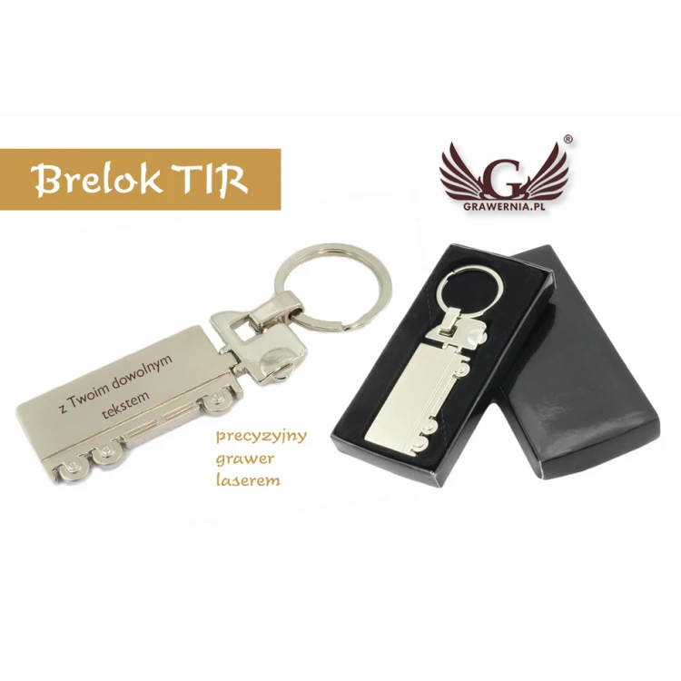 TRUCK KEYCHAIN - metal with any engraving - BP60