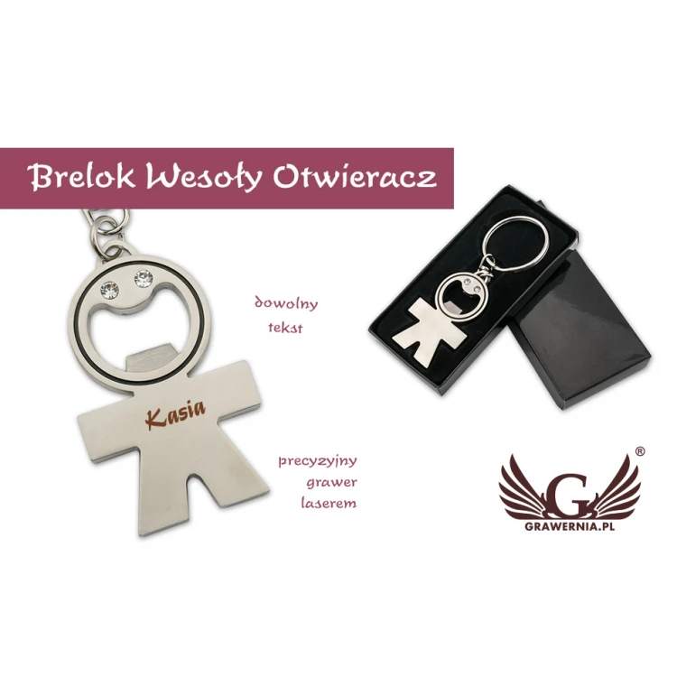 KEYCHAIN Cheerful Opener - with Your Engraving - BP47