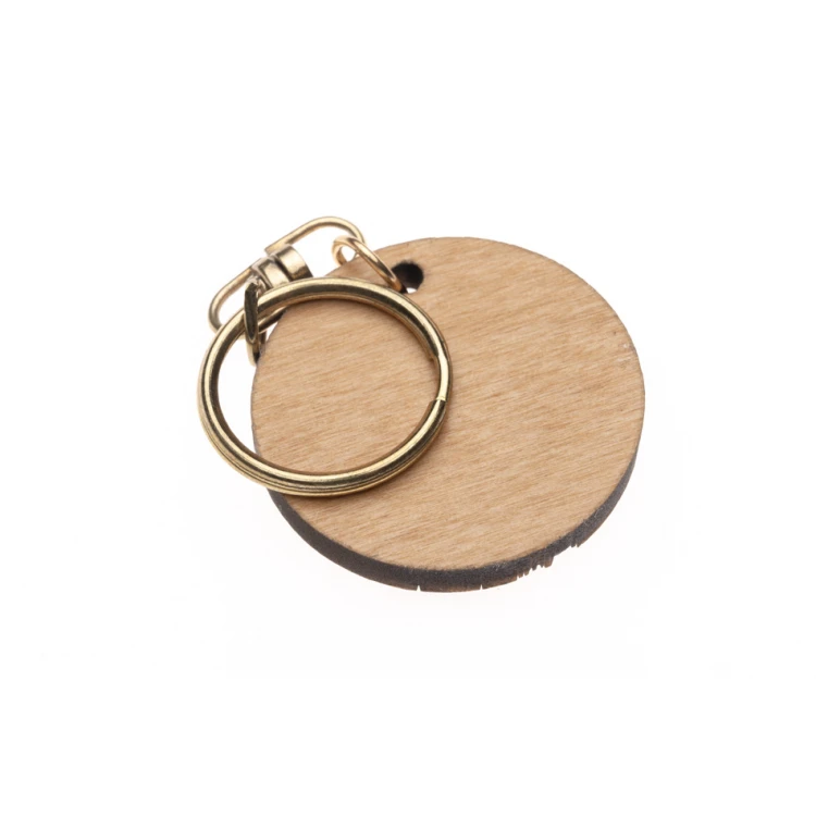 Wolf Keychain 1 - Light Alder Wood - Custom Engraving - BP152