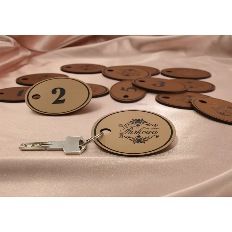 Engraving Laminate Keyring - OVAL EXTRA COPPER