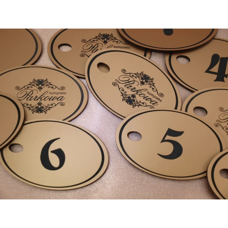 Engraving Laminate Keyring - OVAL EXTRA COPPER