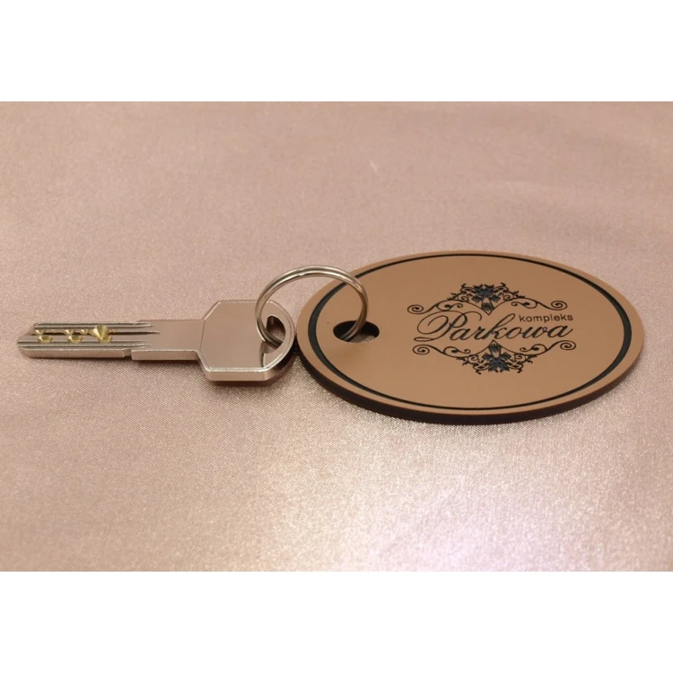 Engraving Laminate Keyring - OVAL EXTRA COPPER