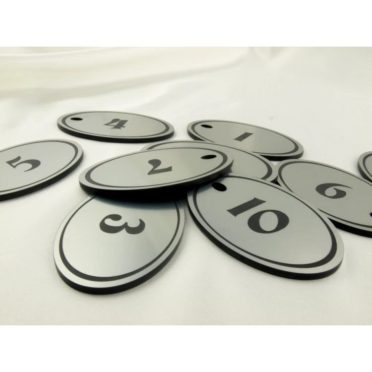 Engraving Laminate Keyring - OVAL - SATIN SILVER