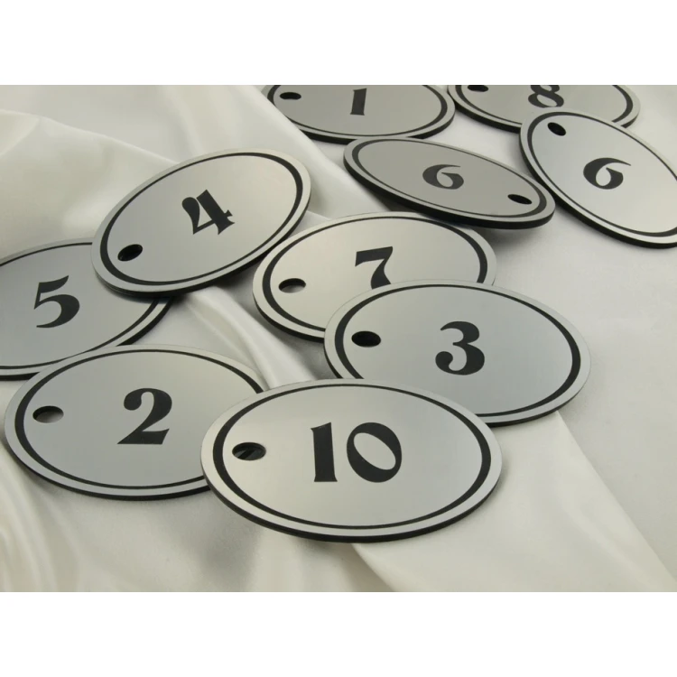Engraving Laminate Keyring - OVAL - SATIN SILVER