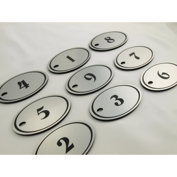 Engraving Laminate Keyring - OVAL - SATIN SILVER