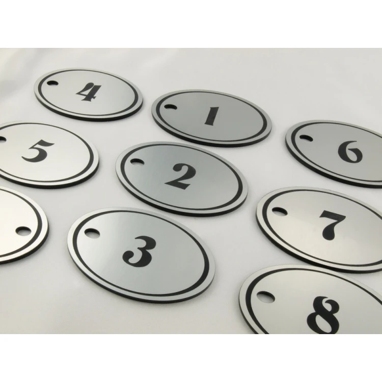 Engraving Laminate Keyring - OVAL - SATIN SILVER