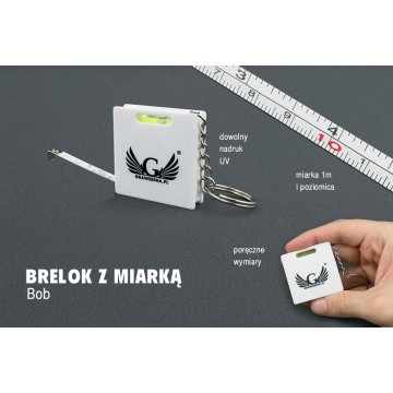KEYCHAIN WITH TAPE MEASURE Bob - any UV print - BP57