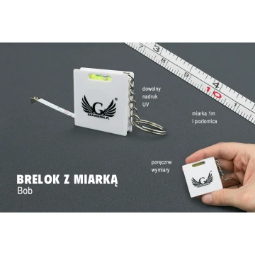 KEYCHAIN WITH TAPE MEASURE Bob - any UV print - BP57