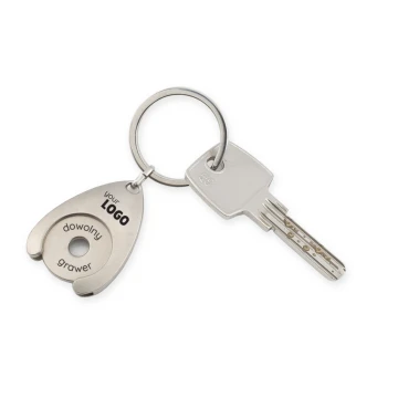 2 in 1 Token Keyring - Disk with Custom Engraving - BP131
