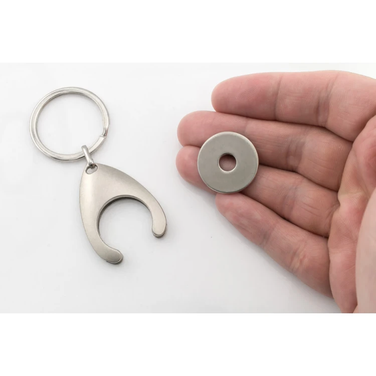 2 in 1 Token Keyring - Disk with Custom Engraving - BP131