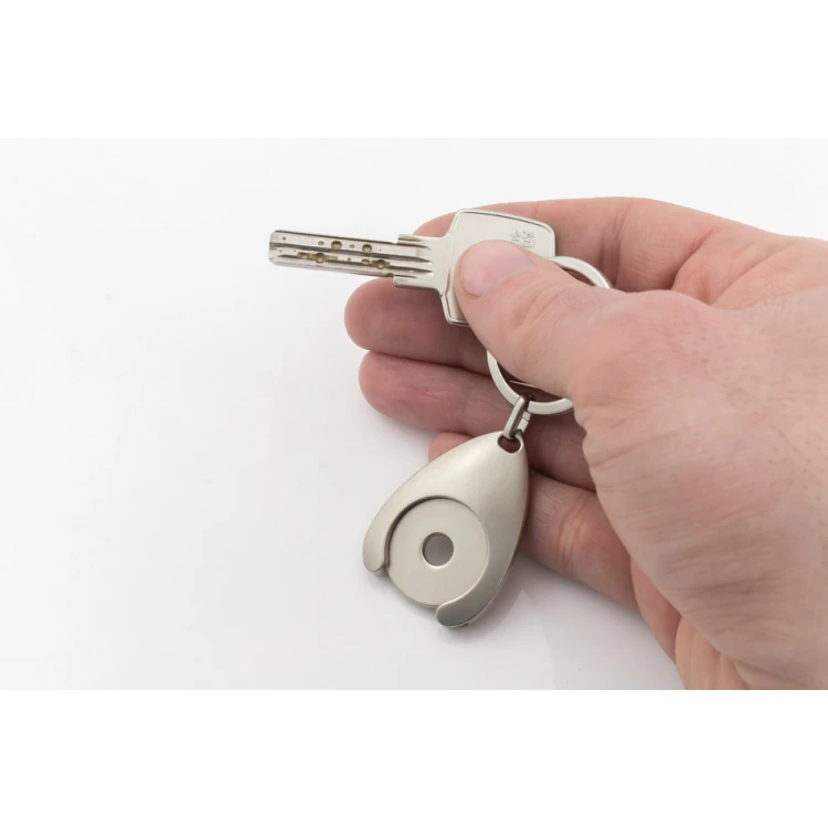 2 in 1 Token Keyring - Disk with Custom Engraving - BP131