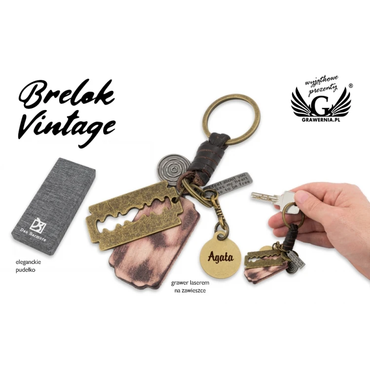 Vintage Razor Keychain - with Your Engraving - BP110