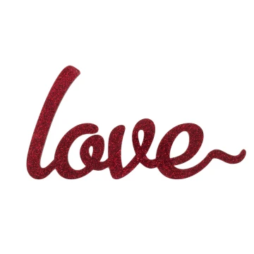 Glitter Decorative Sign Love - NAP032
