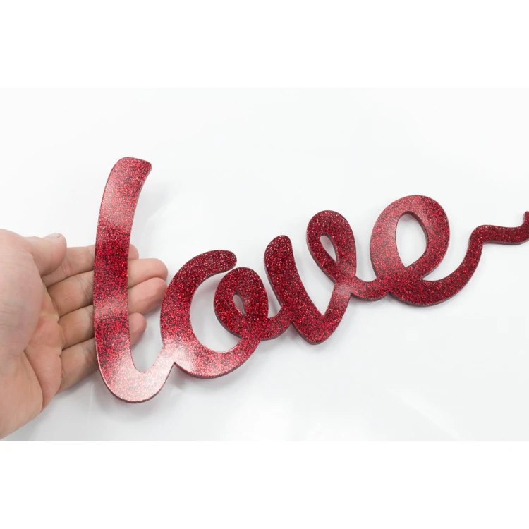 Glitter Decorative Sign Love - NAP032
