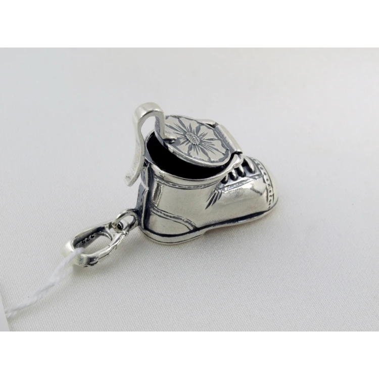 Shoe with Compartment - SILVER - Holy Baptism Souvenir