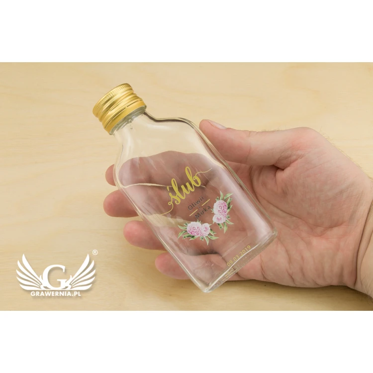 Wedding Alcohol Bottle - UV Digital Print - 100ml Capacity - BUT003