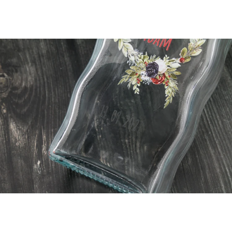 Wedding Bottle for Alcohol - UV Digital Print - 200ml Capacity - BUT015