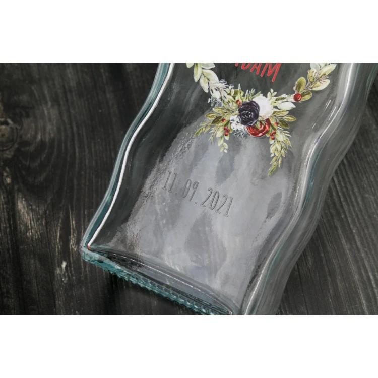 Wedding Bottle for Alcohol - UV Digital Print - 200ml Capacity - BUT015