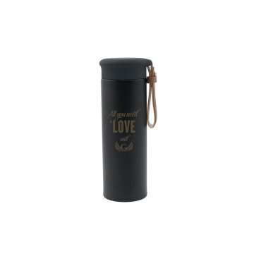 Thermal Tea Bottle with Strainer and Your Engraving - Mercury - 450ml - BUT011