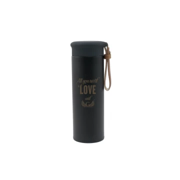Thermal Tea Bottle with Strainer and Your Engraving - Mercury - 450ml - BUT011