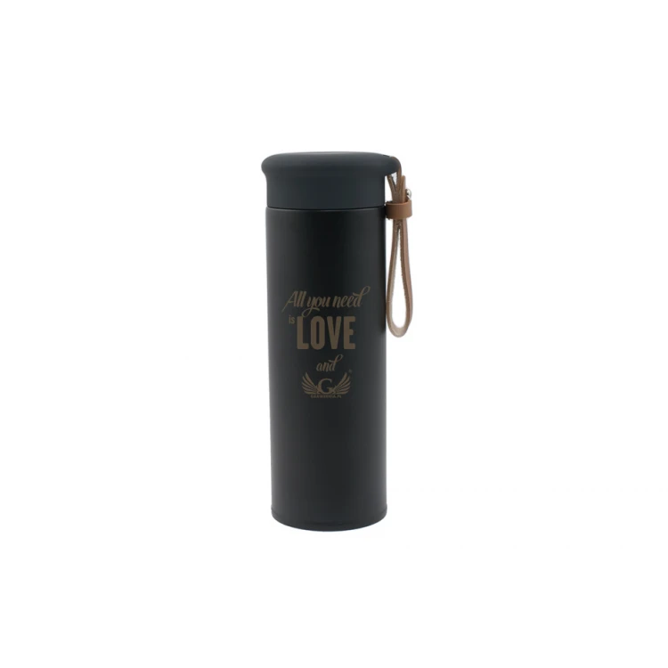 Thermal Tea Bottle with Strainer and Your Engraving - Mercury - 450ml - BUT011