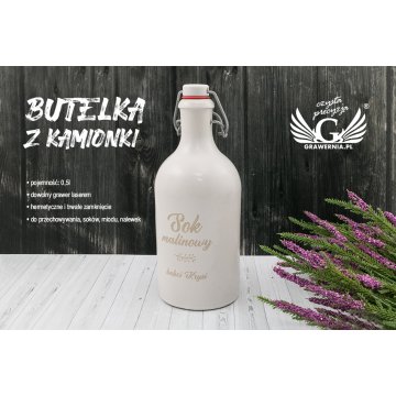 Stoneware Bottle with Custom Engraving - Capacity: 0.5l - BUT006