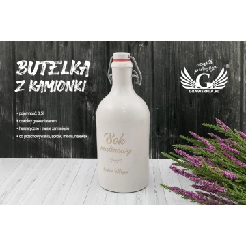 Stoneware Bottle with Custom Engraving - Capacity: 0.5l - BUT006