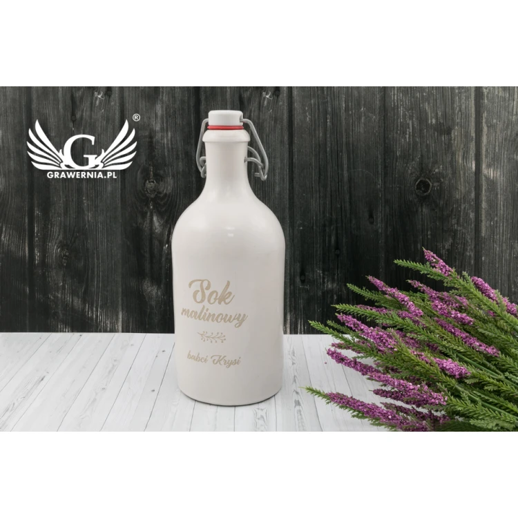 Stoneware Bottle with Custom Engraving - Capacity: 0.5l - BUT006