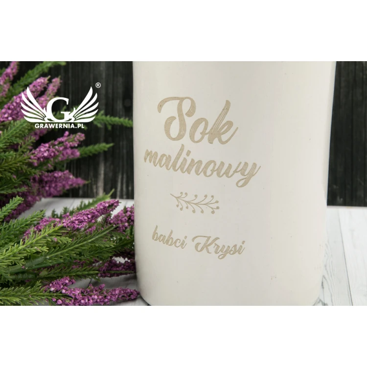 Stoneware Bottle with Custom Engraving - Capacity: 0.5l - BUT006