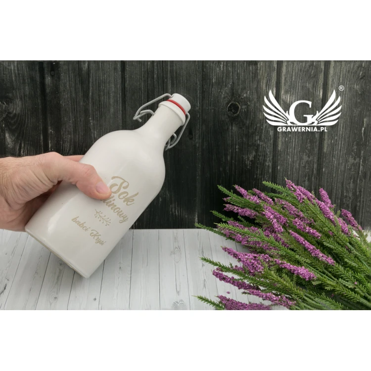 Stoneware Bottle with Custom Engraving - Capacity: 0.5l - BUT006