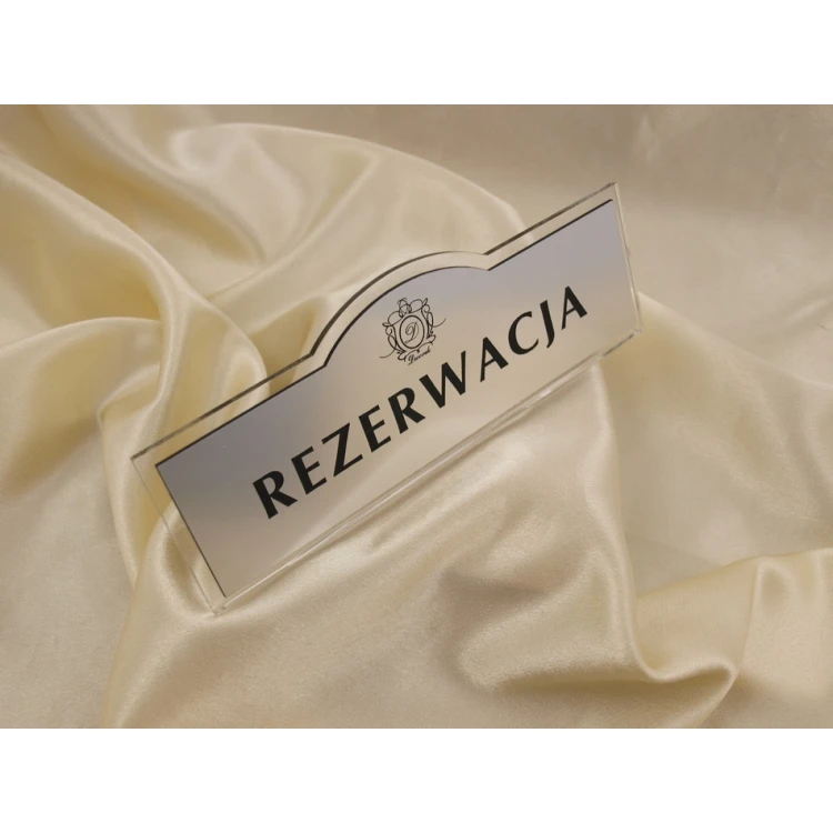 Reservation - stands for tables 180x67mm SILVER - REZ002