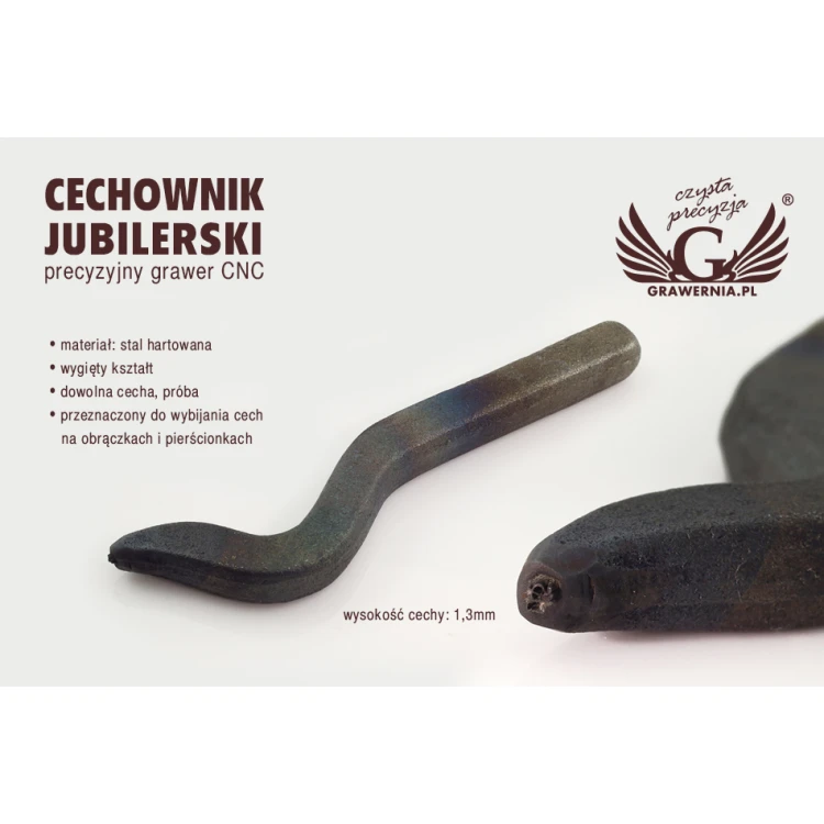 Hardened Steel Jeweler's Stamp - Feature Height 1.3mm