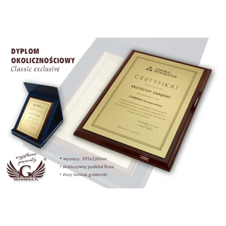 Classic Exclusive Certificate - DCE001