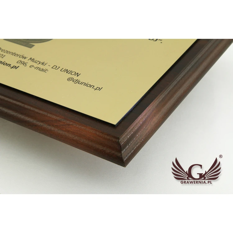 Certificate for DJ MD154 size 25.5x20cm - colorful UV print - DUV024